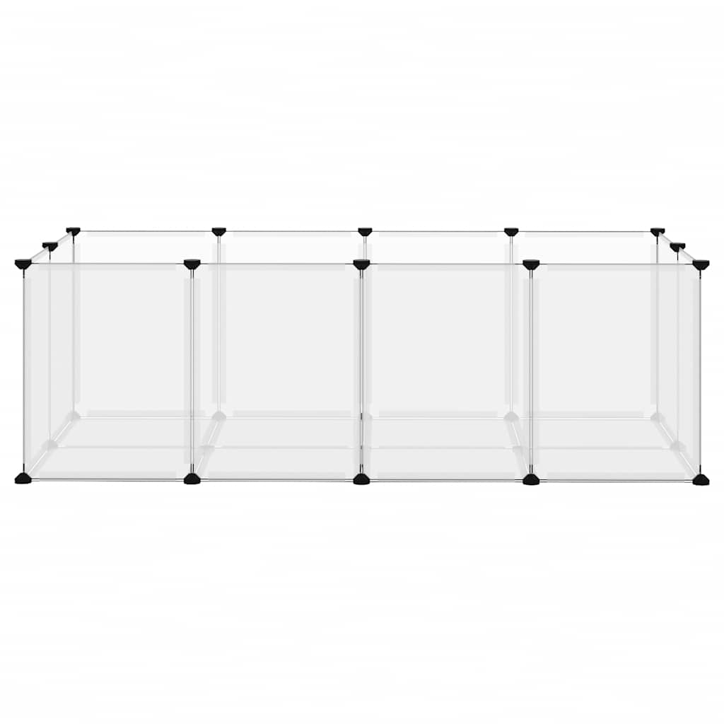 Vidaxl dierenhok klein 144x74x46,5 cm polypropeen en staal transparant