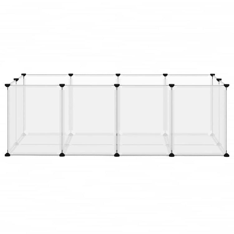 Vidaxl dierenhok klein 144x74x46,5 cm polypropeen en staal transparant