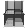 Vidaxl dierenhok klein 142x74x93 cm polypropeen en staal zwart