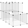 Vidaxl dierenhok klein 142x74x93 cm polypropeen en staal transparant