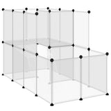 Vidaxl dierenhok klein 142x74x93 cm polypropeen en staal transparant - afbeelding 2