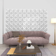 Vidaxl 24 st wandpanelen 3d origami 6 m² 50x50 cm wit - afbeelding 1