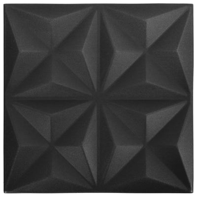 Vidaxl 48 st wandpanelen 3d origami 12 m² 50x50 cm zwart