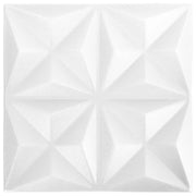 Vidaxl 12 st wandpanelen 3d origami 3 m² 50x50 cm wit - afbeelding 2