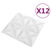 Vidaxl 12 st wandpanelen 3d origami 3 m² 50x50 cm wit - afbeelding 3