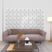 Vidaxl 12 st wandpanelen 3d origami 3 m² 50x50 cm wit - afbeelding 1