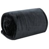 VidaXL Deken 150x200 cm polyester zwart - afbeelding 2