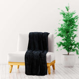 VidaXL Deken 150x200 cm polyester zwart - afbeelding 1