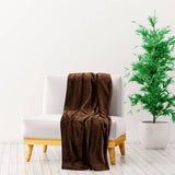 Vidaxl deken 150x200 cm polyester cacaobruin - afbeelding 1