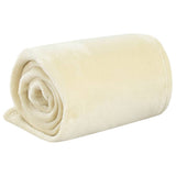 Vidaxl deken 130x170 cm polyester crèmekleurig - afbeelding 2
