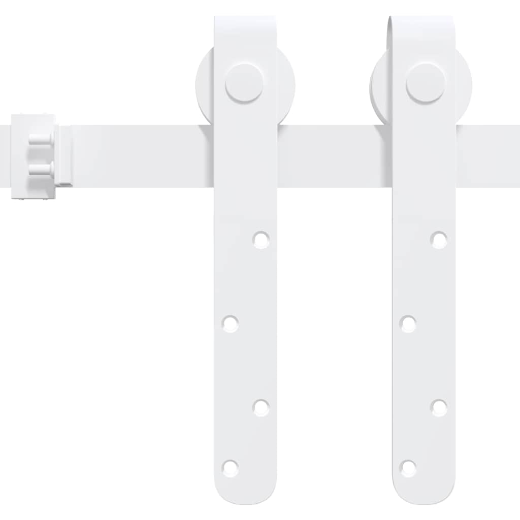 Vidaxl ophangset voor minischuifdeur 183 cm koolstofstaal wit