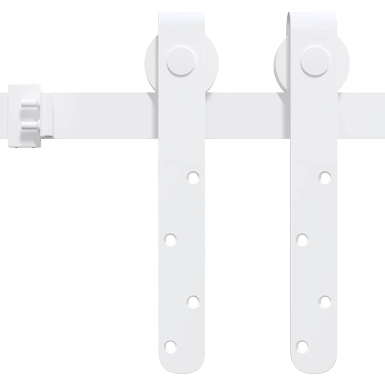 Vidaxl ophangset voor minischuifdeur 183 cm koolstofstaal wit