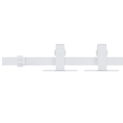 Vidaxl ophangset voor minischuifdeur 122 cm koolstofstaal wit - afbeelding 3