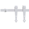 Vidaxl ophangset voor minischuifdeur 183 cm koolstofstaal wit