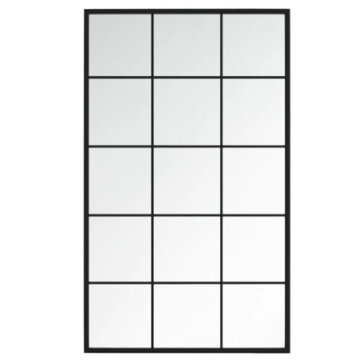 Vidaxl wandspiegel 100x60 cm metaal zwart
