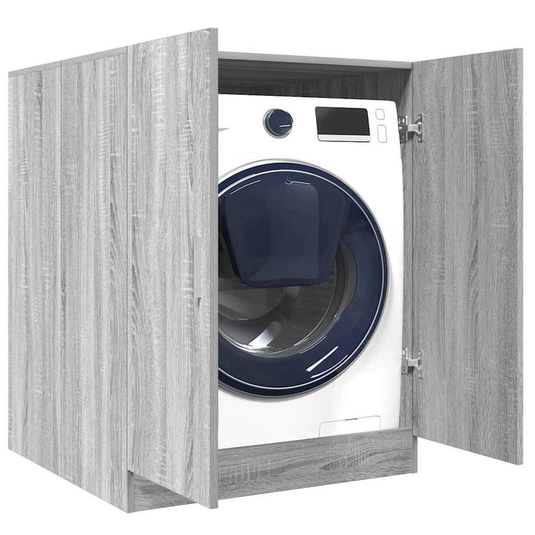 Vidaxl wasmachinekast 71x71,5x91,5 cm grijs sonoma eikenkleurig