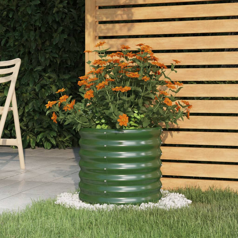 Vidaxl plantenbak 40x40x36 cm gegalvaniseerd staal groen