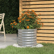 Vidaxl plantenbak 40x40x36 cm gegalvaniseerd staal zilverkleurig - afbeelding 1