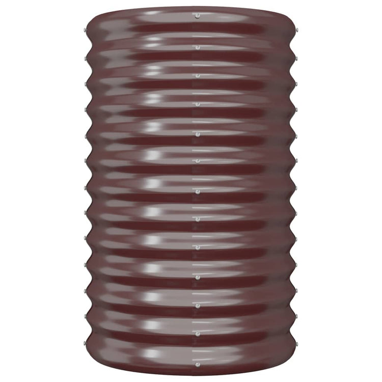 Vidaxl plantenbak 40x40x68 cm gegalvaniseerd staal bruin