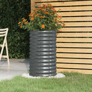 Vidaxl plantenbak 40x40x68 cm gegalvaniseerd staal antracietkleurig - afbeelding 1