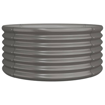 Vidaxl plantenbak 80x80x36 cm gegalvaniseerd staal grijs