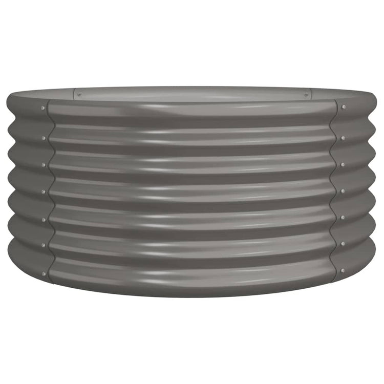Vidaxl plantenbak 80x80x36 cm gegalvaniseerd staal grijs