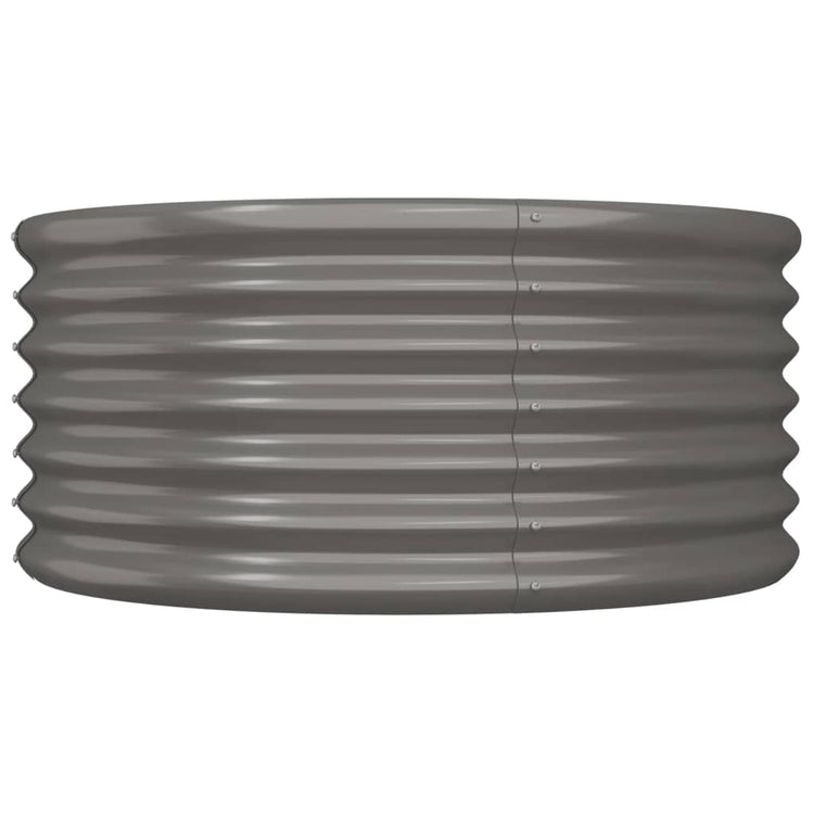 Vidaxl plantenbak 80x80x36 cm gegalvaniseerd staal grijs