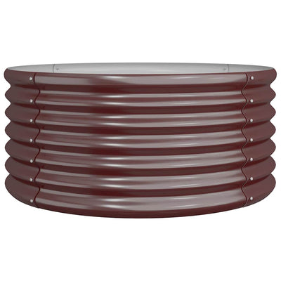 Vidaxl plantenbak 80x80x36 cm gegalvaniseerd staal bruin