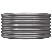 Vidaxl plantenbak 80x80x36 cm gegalvaniseerd staal antracietkleurig - afbeelding 3