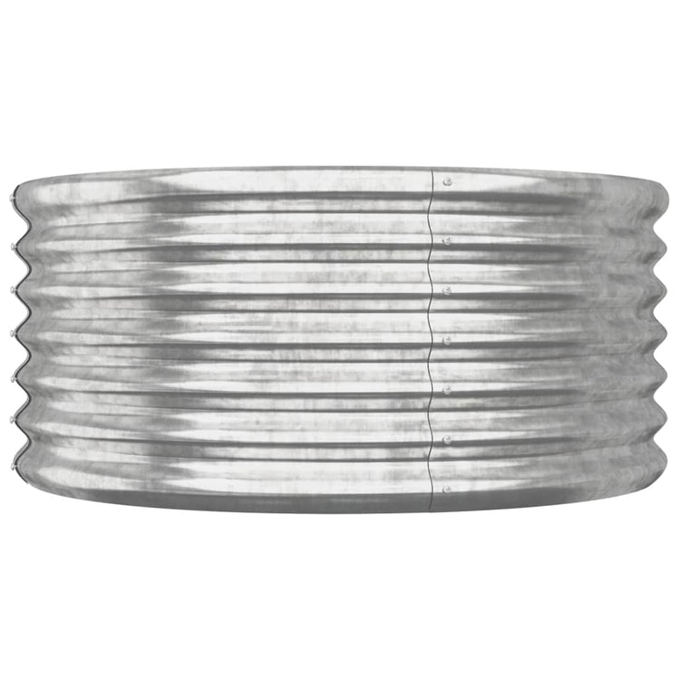 Vidaxl plantenbak 80x80x36 cm gegalvaniseerd staal zilverkleurig