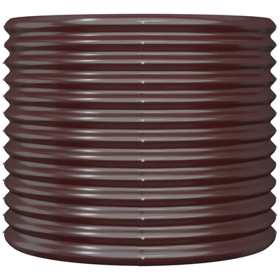 Vidaxl plantenbak 80x80x68 cm gegalvaniseerd staal bruin