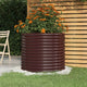 Vidaxl plantenbak 80x80x68 cm gegalvaniseerd staal bruin