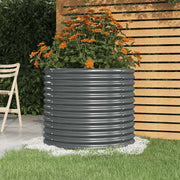 Vidaxl plantenbak 80x80x68 cm gegalvaniseerd staal antracietkleurig - afbeelding 1
