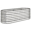 Vidaxl plantenbak 114x40x36 cm gegalvaniseerd staal zilverkleurig