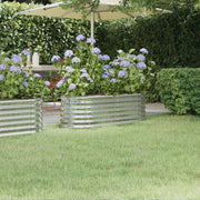 Vidaxl plantenbak 114x40x36 cm gegalvaniseerd staal zilverkleurig - afbeelding 1