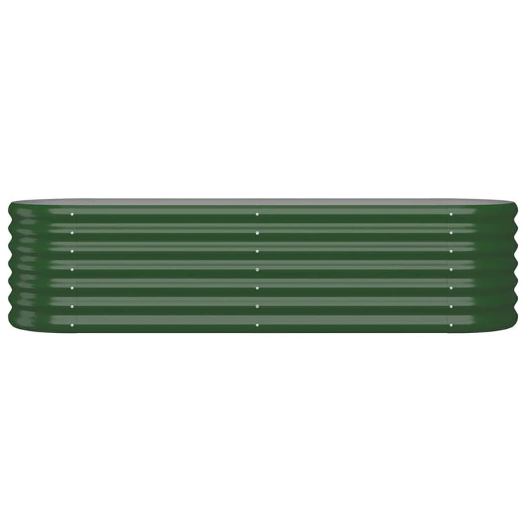 Vidaxl plantenbak 152x40x36 cm gegalvaniseerd staal groen