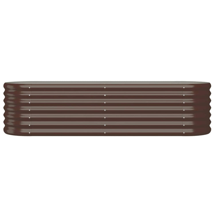 Vidaxl plantenbak 152x40x36 cm gegalvaniseerd staal bruin