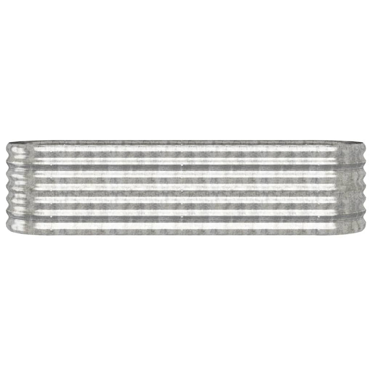 Vidaxl plantenbak 152x40x36 cm gegalvaniseerd staal zilverkleurig
