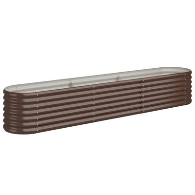Vidaxl plantenbak 224x40x36 cm gegalvaniseerd staal bruin