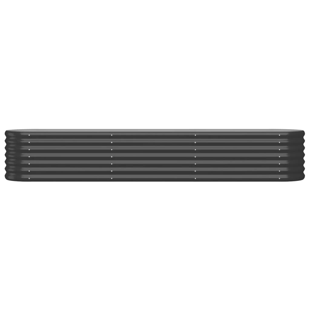 Vidaxl plantenbak 224x40x36 cm gegalvaniseerd staal antracietkleurig