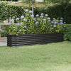 Vidaxl plantenbak 224x40x36 cm gegalvaniseerd staal antracietkleurig