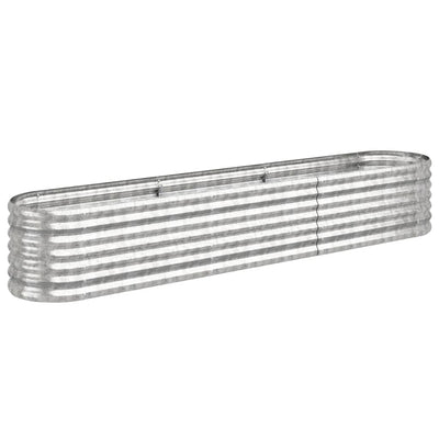 Vidaxl plantenbak 224x40x36 cm gegalvaniseerd staal zilverkleurig