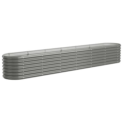 Vidaxl plantenbak 260x40x36 cm gegalvaniseerd staal grijs
