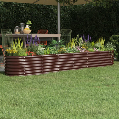 Vidaxl plantenbak 260x40x36 cm gegalvaniseerd staal bruin
