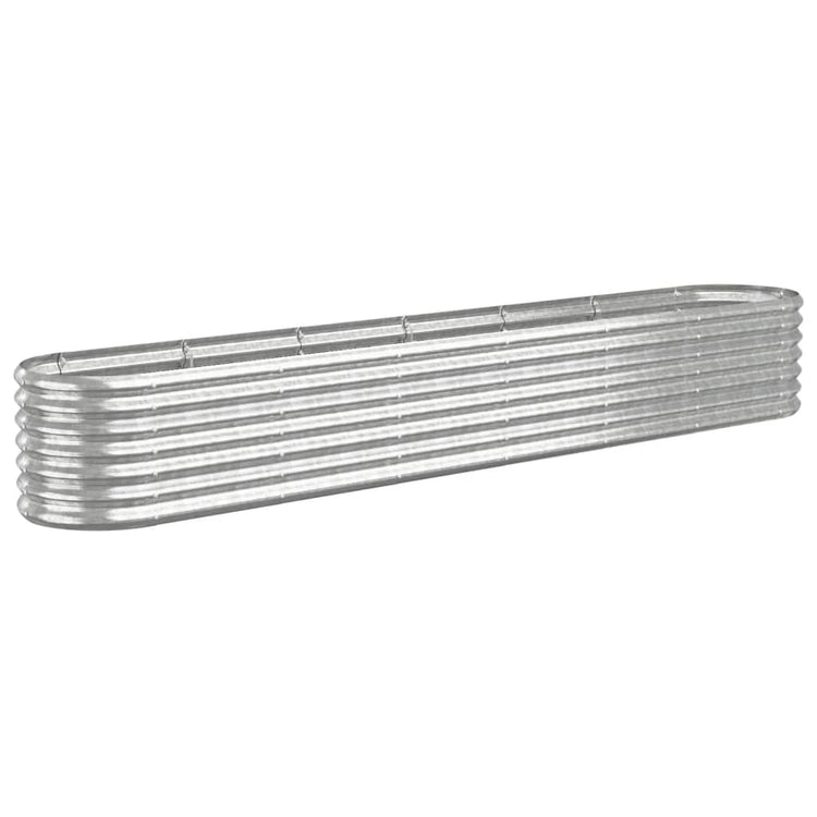 Vidaxl plantenbak 260x40x36 cm gegalvaniseerd staal zilverkleurig