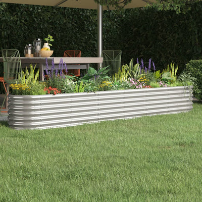 Vidaxl plantenbak 260x40x36 cm gegalvaniseerd staal zilverkleurig