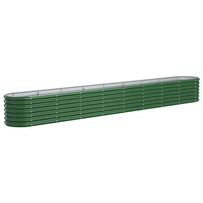 Vidaxl plantenbak 332x40x36 cm gegalvaniseerd staal groen
