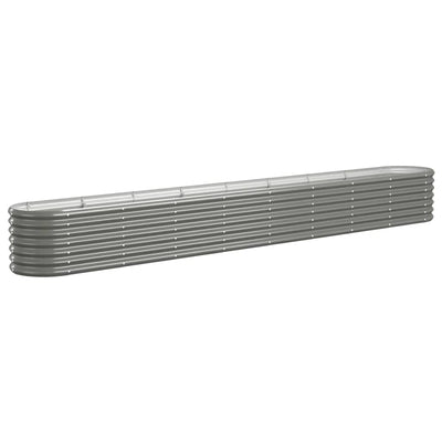 Vidaxl plantenbak 332x40x36 cm gegalvaniseerd staal grijs