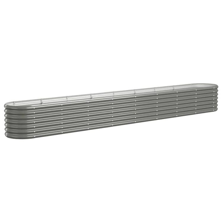 Vidaxl plantenbak 332x40x36 cm gegalvaniseerd staal grijs