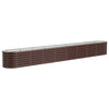 Vidaxl plantenbak 332x40x36 cm gegalvaniseerd staal bruin